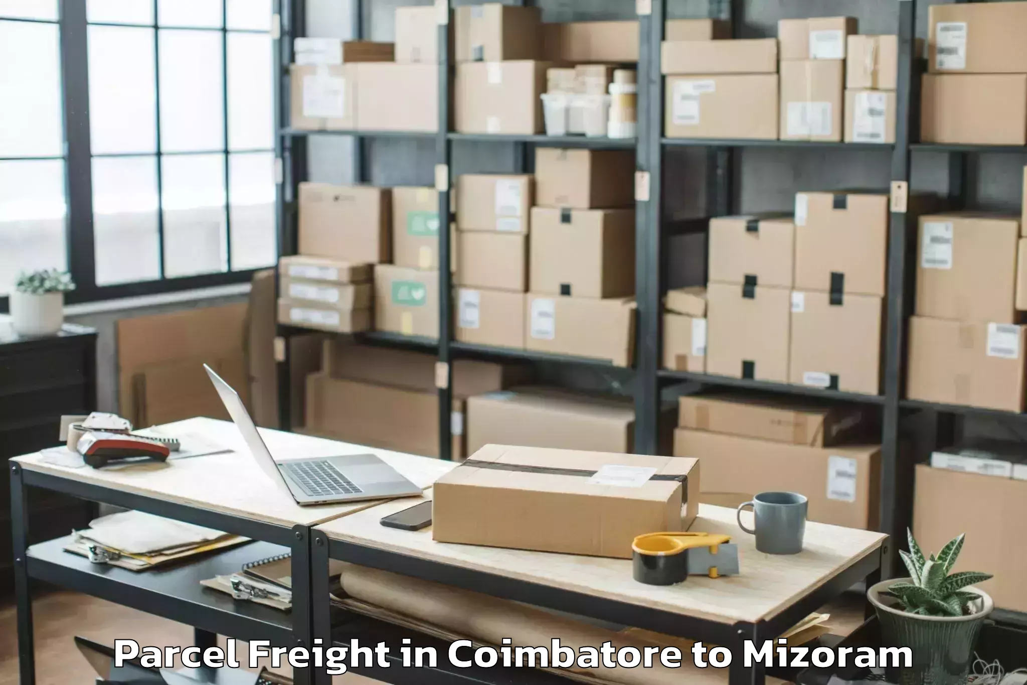 Top Coimbatore to Aizawl Airport Ajl Parcel Freight Available